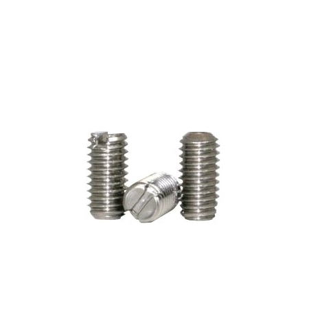 Slotted Socket Set Screws, Cup Point, 5/16-18 X 3/8, Stainless Steel, 18-8, Slotted Drive , 100PK